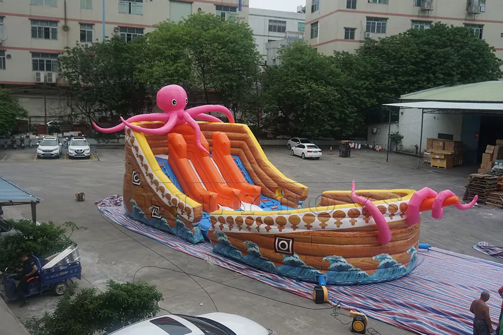 octopus pirte boat with pool