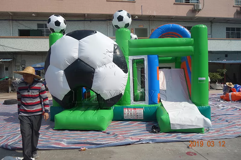 inflatable football bounce combo