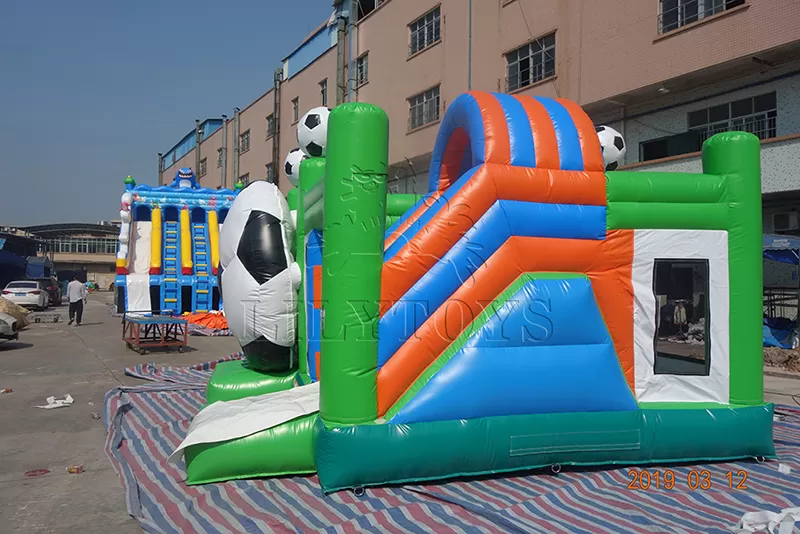 inflatable football bounce combo