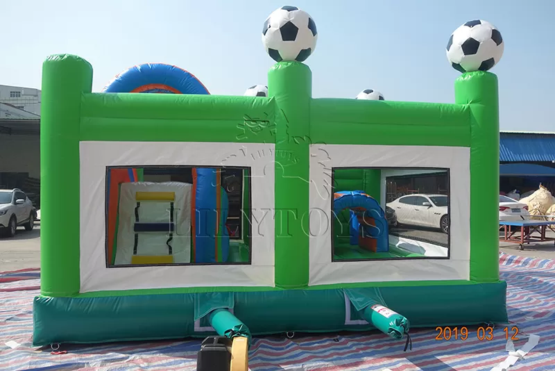 inflatable football bounce combo
