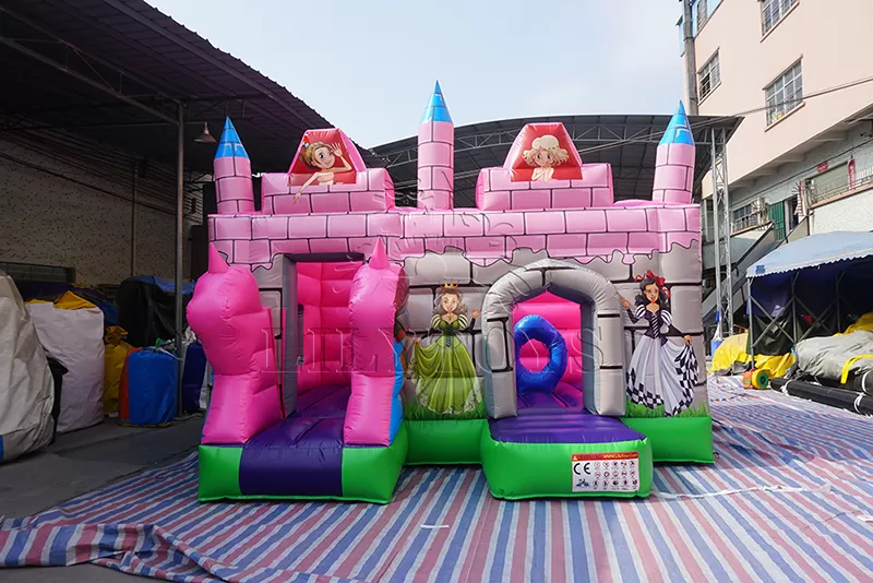 inflatable pvc princess bounce castle