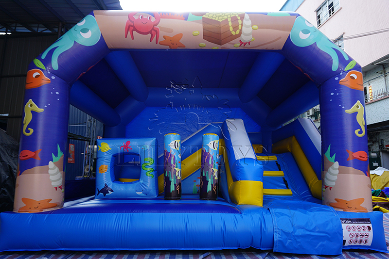 sea world inflatable jumping castle with roof
