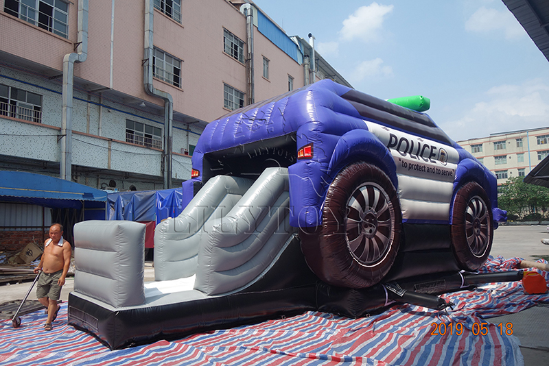 police commercial inflatable bounce with slide