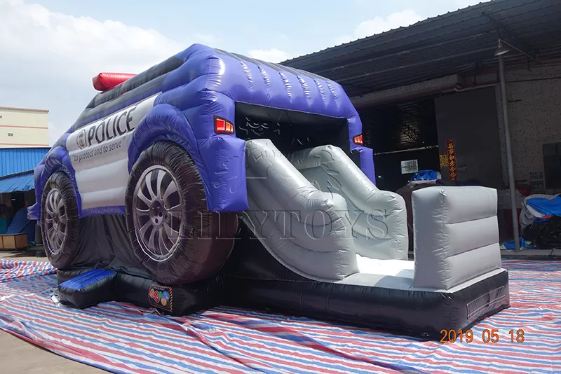 police commercial inflatable bounce with slide