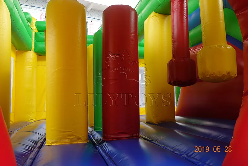 jungle line inflatable bounce with slide