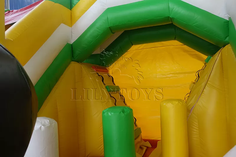 inflatable animal bounce with 2 slides