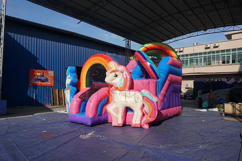 unicorn inflatable bounce house