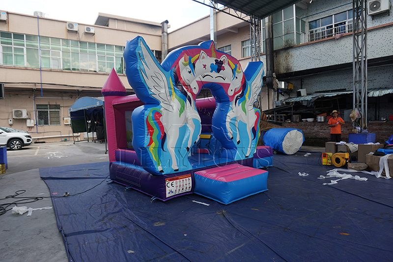 unicorn inflatable kids bouce playhouse