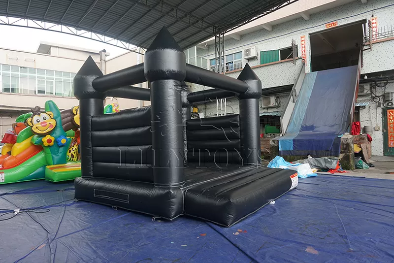 commercial inflatable black bounce house kids