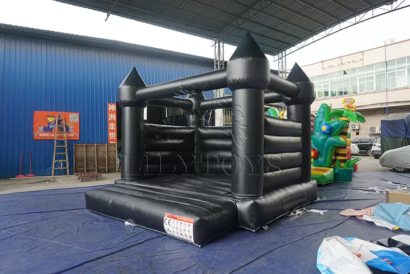 commercial inflatable black bounce house kids