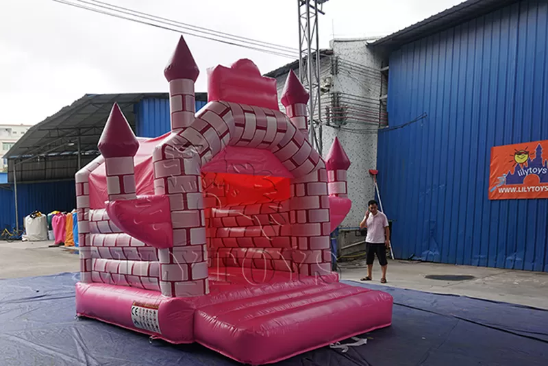 pink princess inflatable bounce house