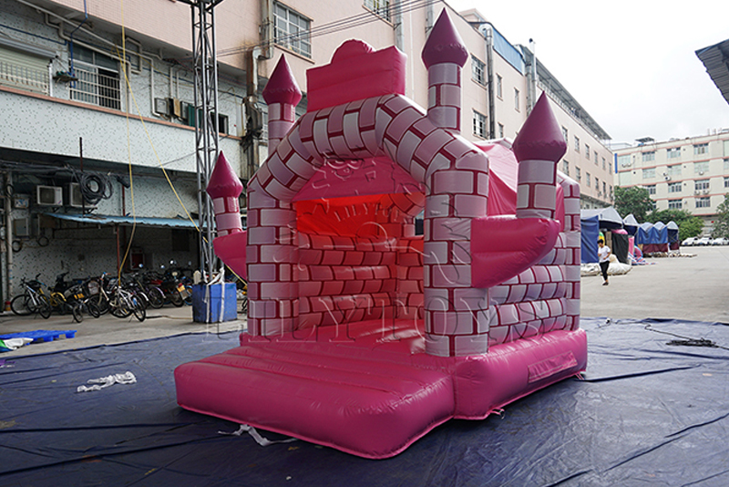 pink princess inflatable bounce house