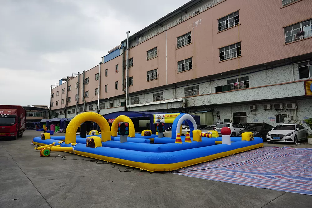 inflatable driving school area