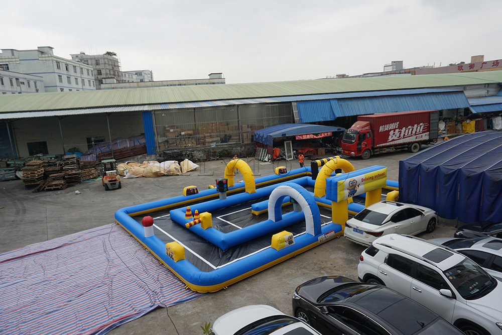 inflatable driving school area