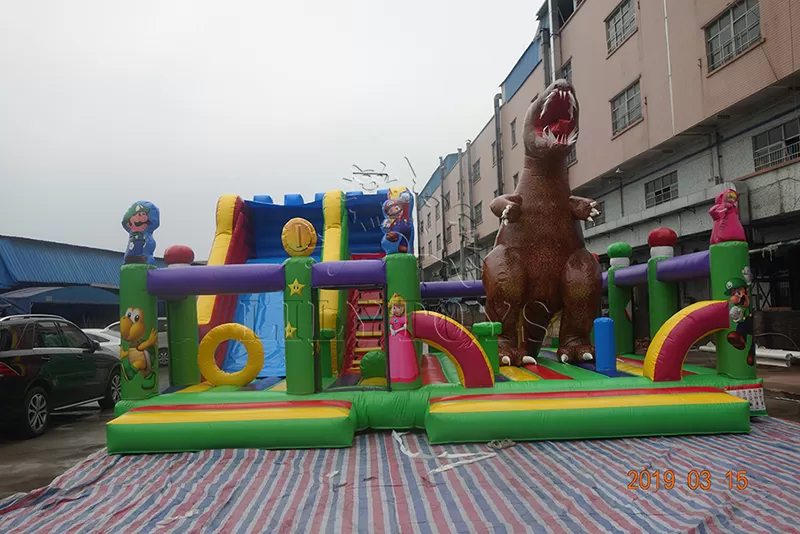 dino inflatatable playground for play