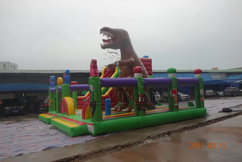 dino inflatatable playground for play