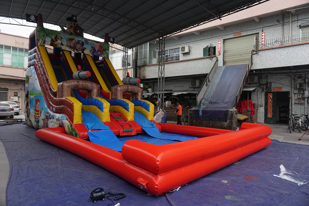 inflatable pirate slide for the pool