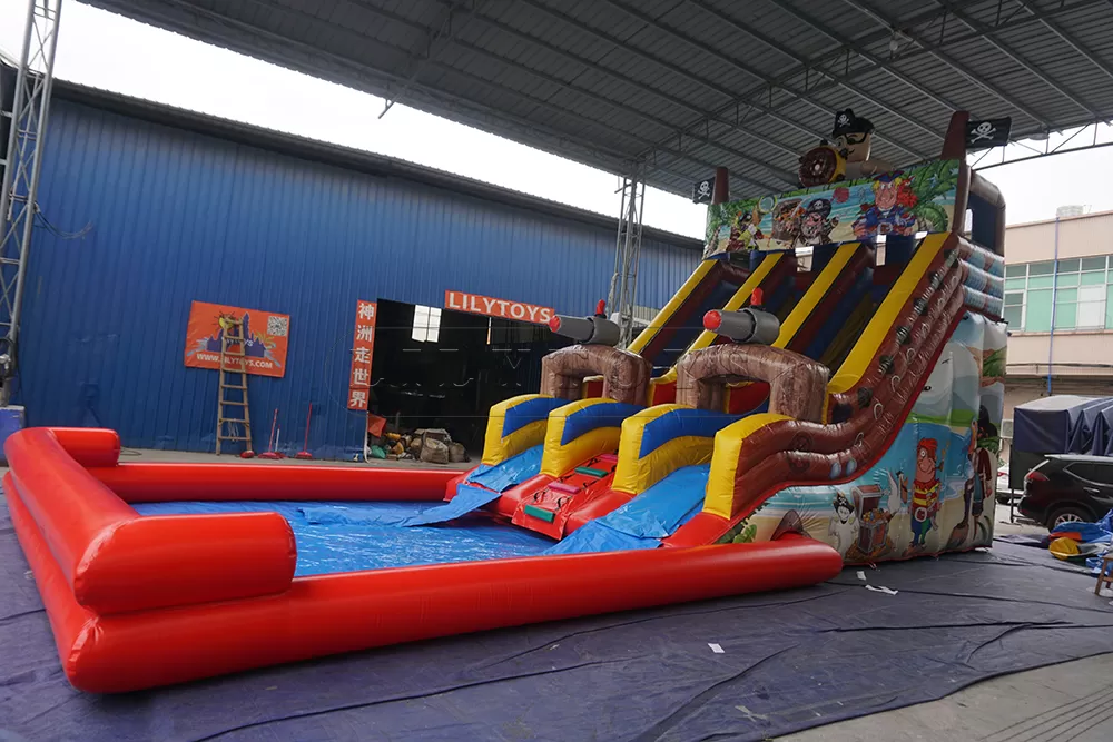 inflatable pirate slide for the pool