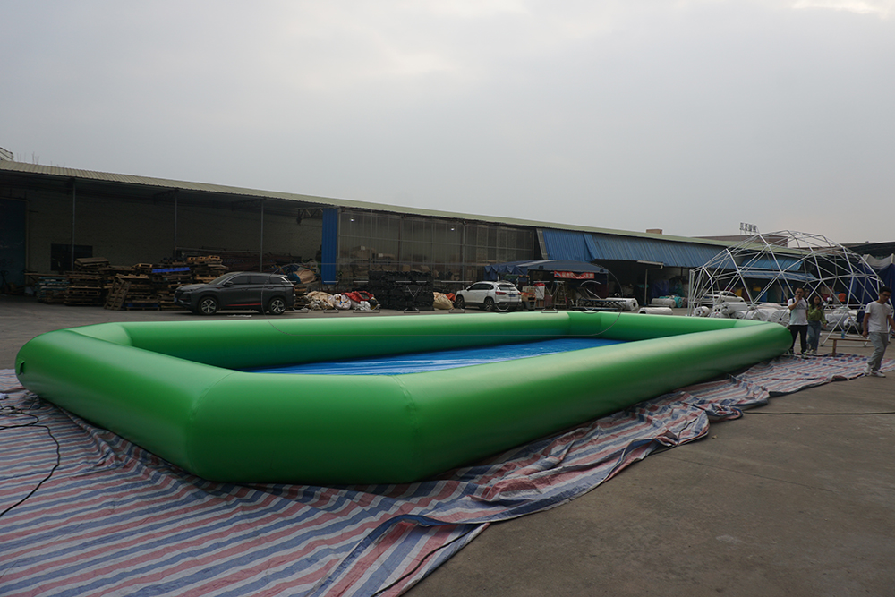 green color inflatable swimming pool