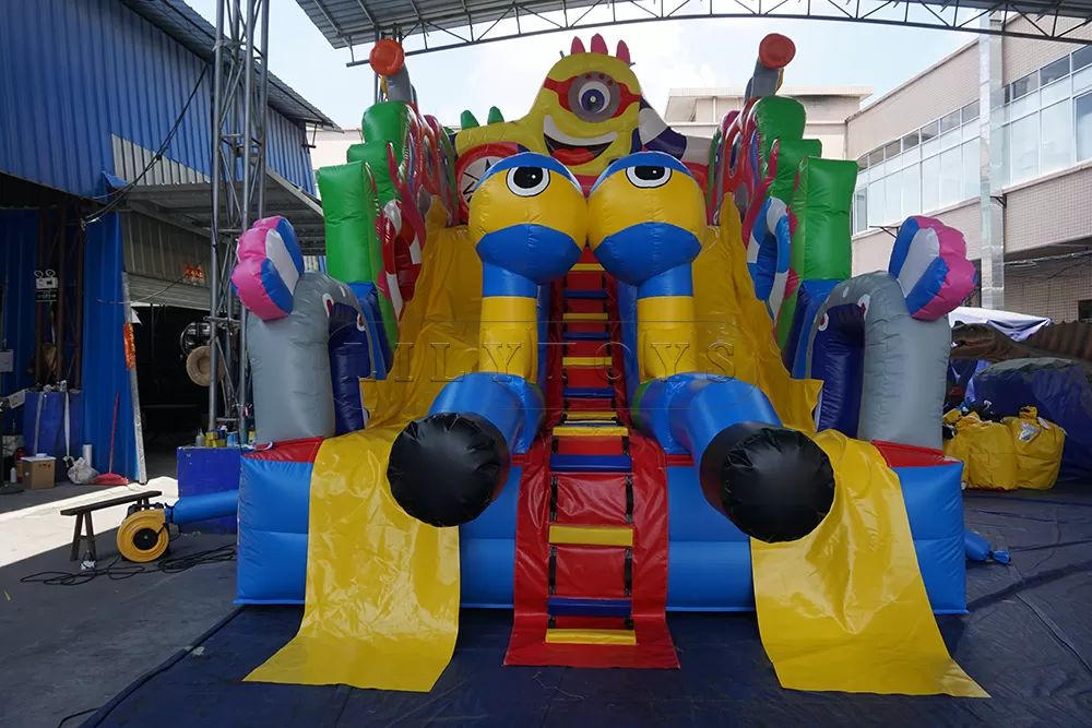 kids colorful inflatable slide