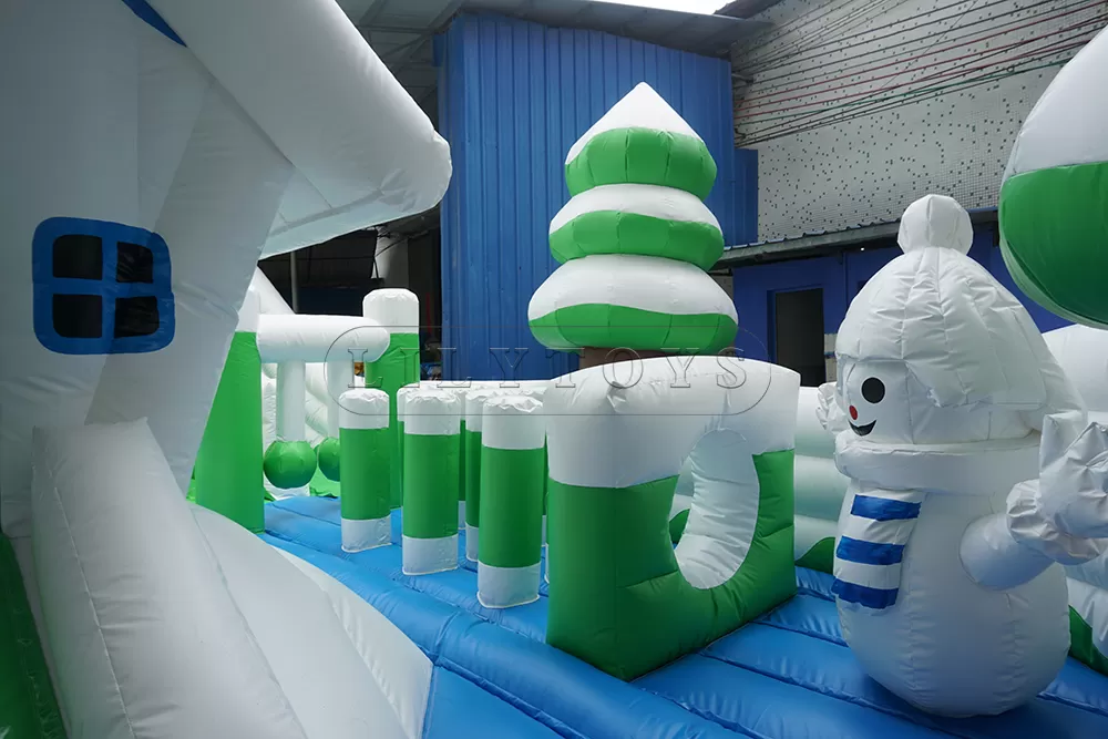 giant inflatable snow bounce playground