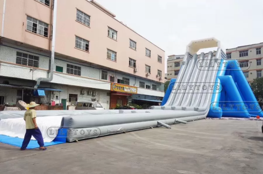 four lane giant inflatable water slide for adults