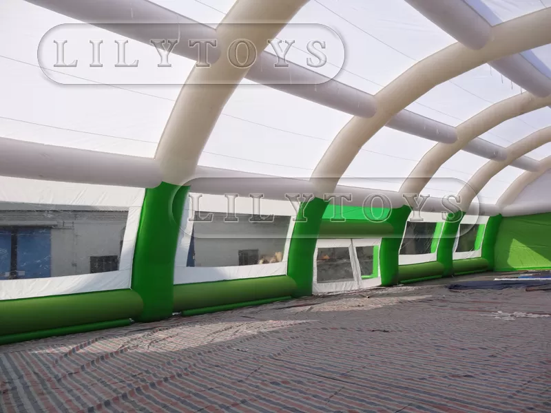 Giant inflatable white tent