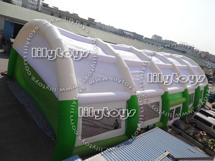 Giant inflatable white tent