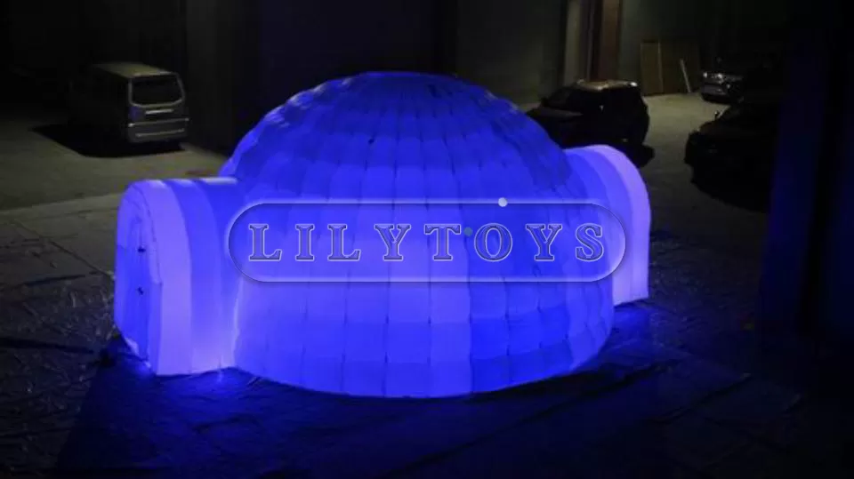 inflatable dome tent with light