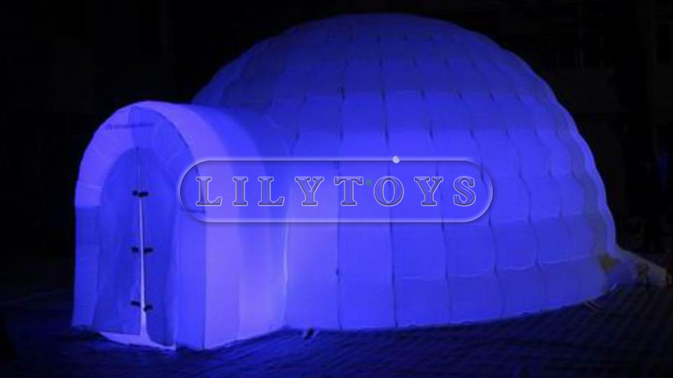 inflatable dome tent with light