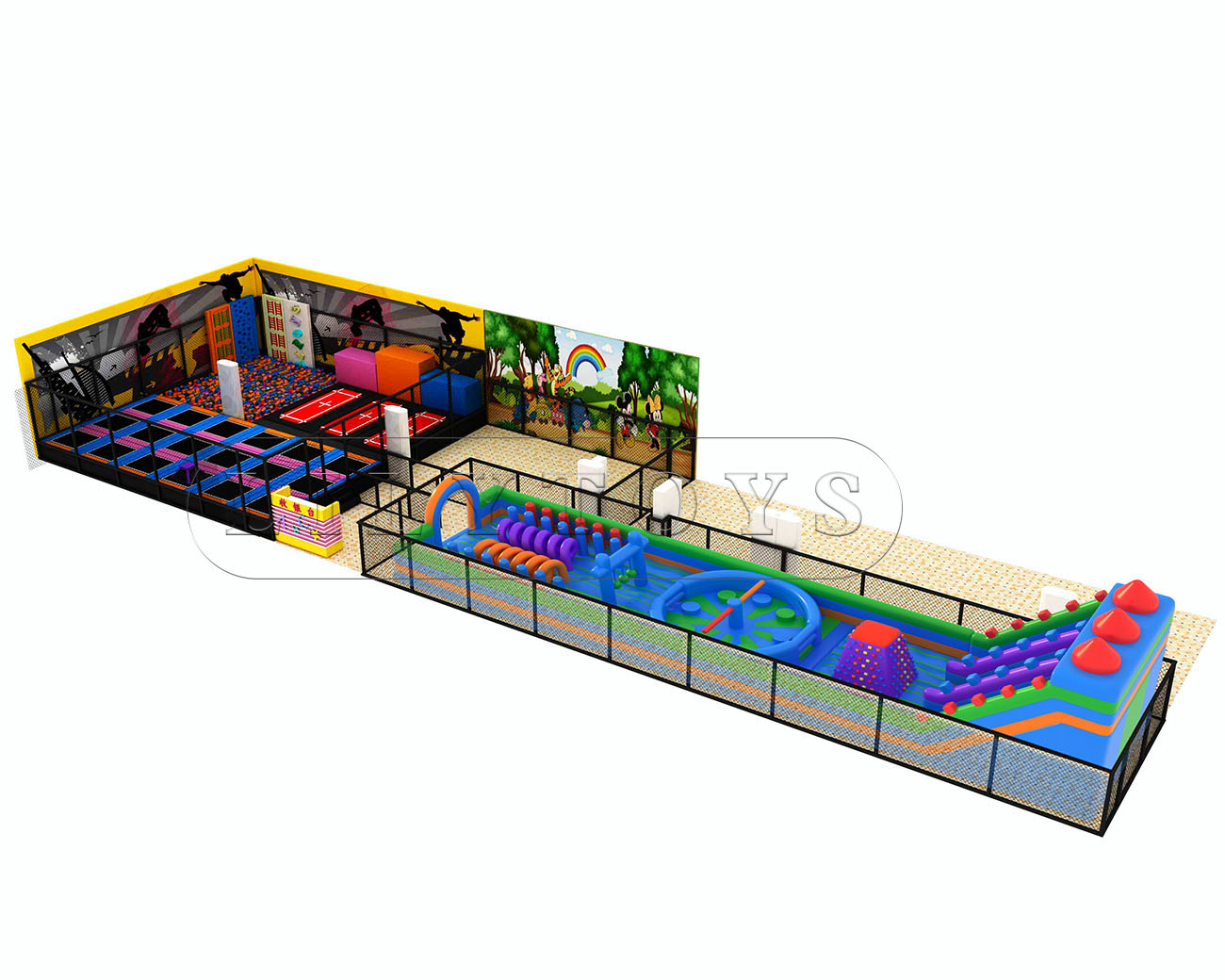 indoor inflatable playground park for kids