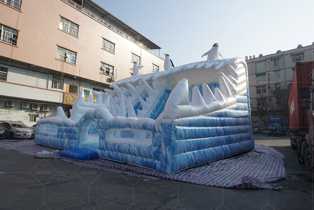 penguin ice inflatable playground for kids