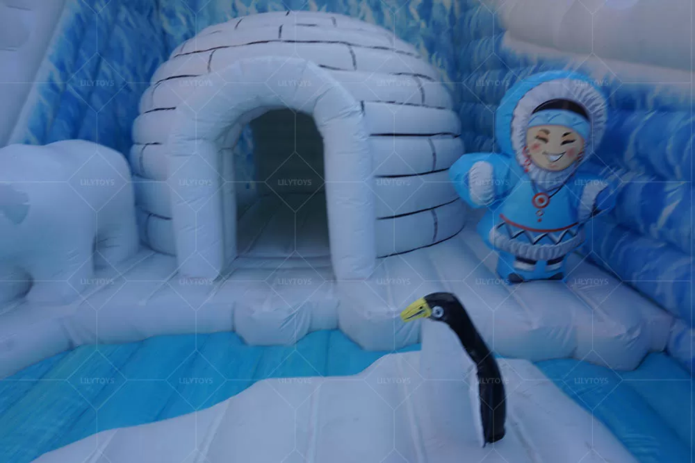 penguin ice inflatable playground for kids