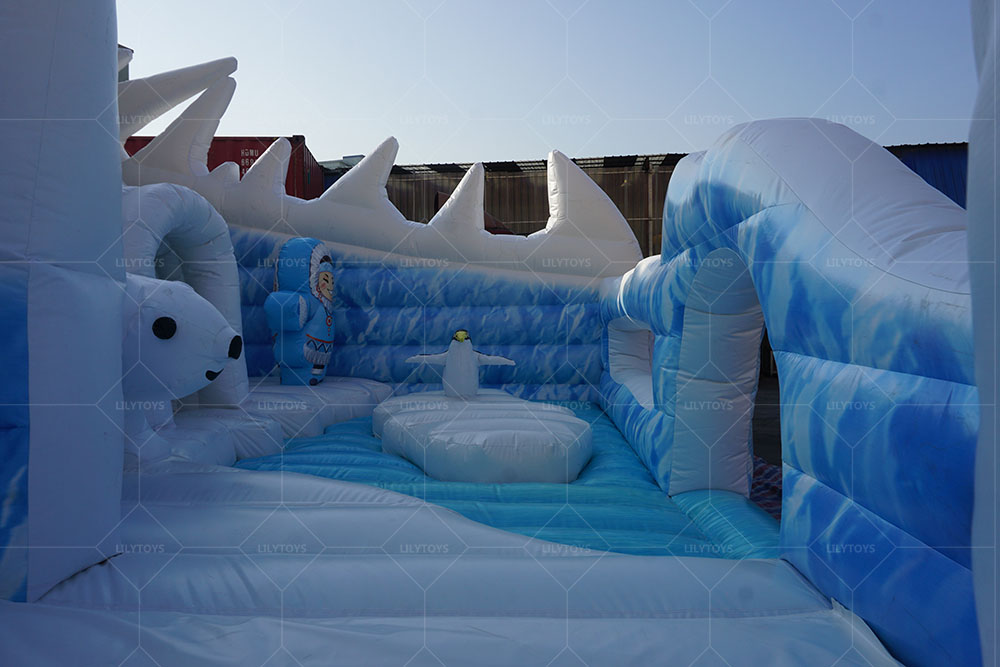 penguin ice inflatable playground for kids