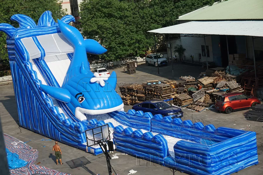 GIANT large inflatable whale inflatable wave slide