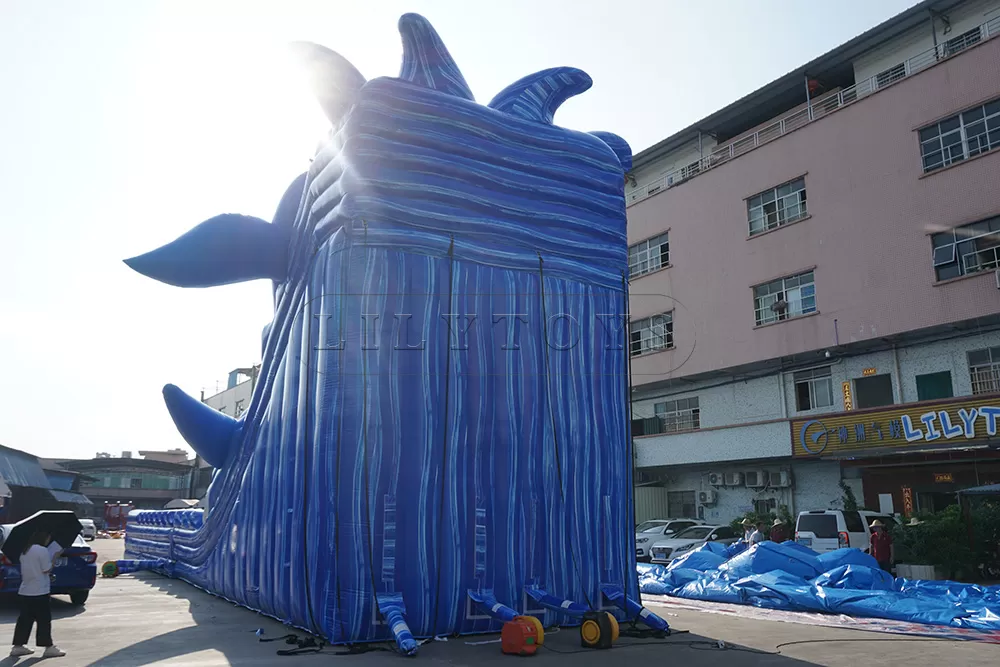 GIANT large inflatable whale inflatable wave slide