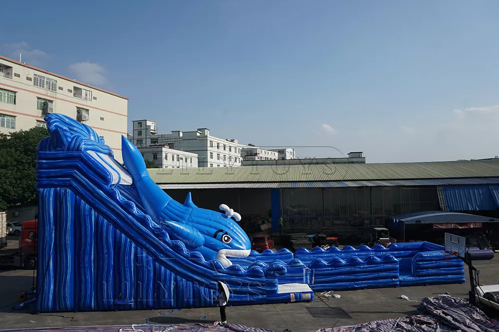 GIANT large inflatable whale inflatable wave slide