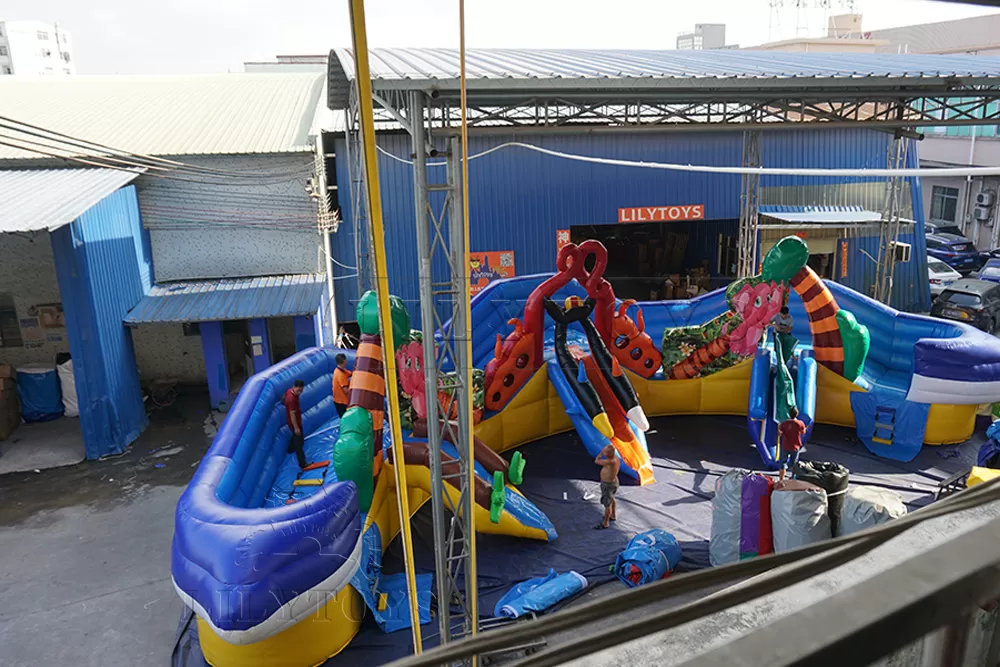 big inflatable water park slide for sale