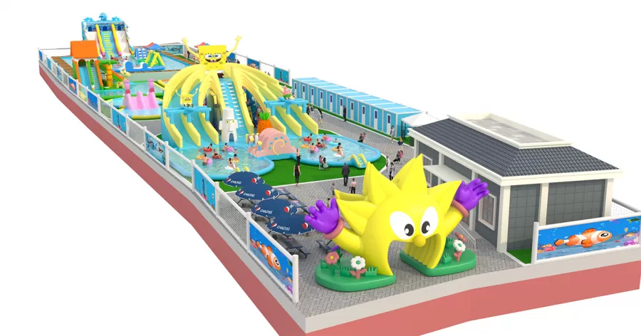Inflatable ground Water park -05