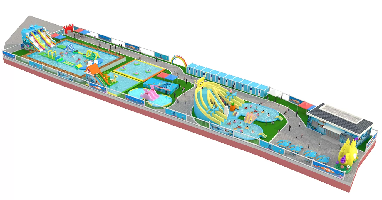 Inflatable ground Water park -05