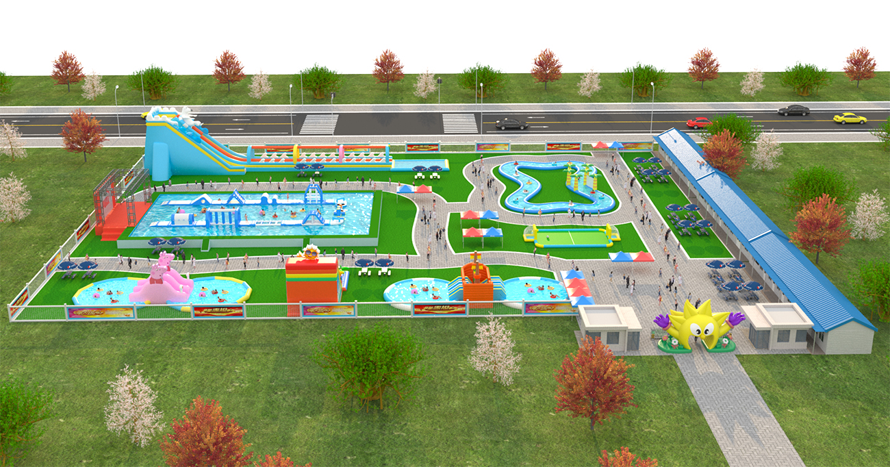 Inflatable ground Water park -100x80