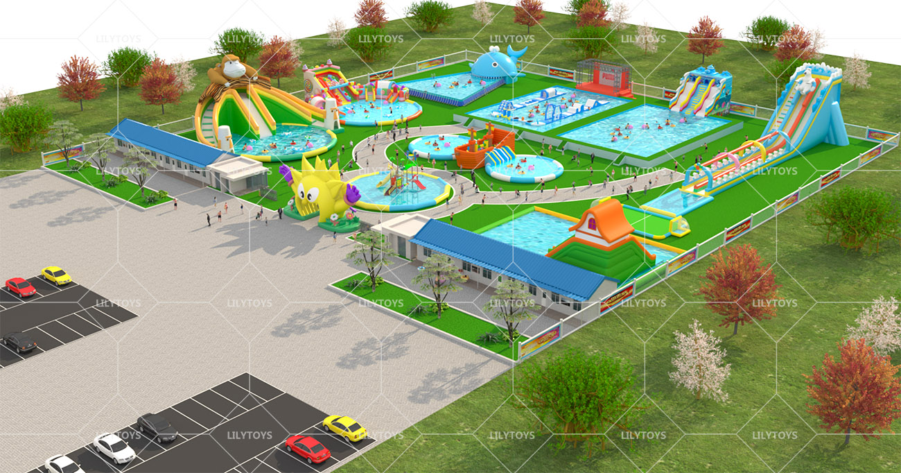 Inflatable ground Water park -07