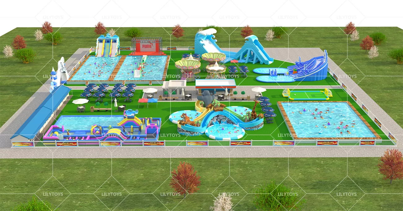 Inflatable ground Water park -09