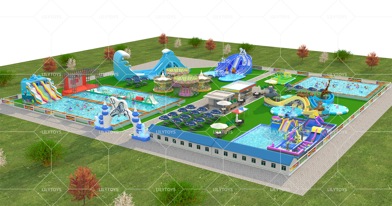 Inflatable ground Water park -09