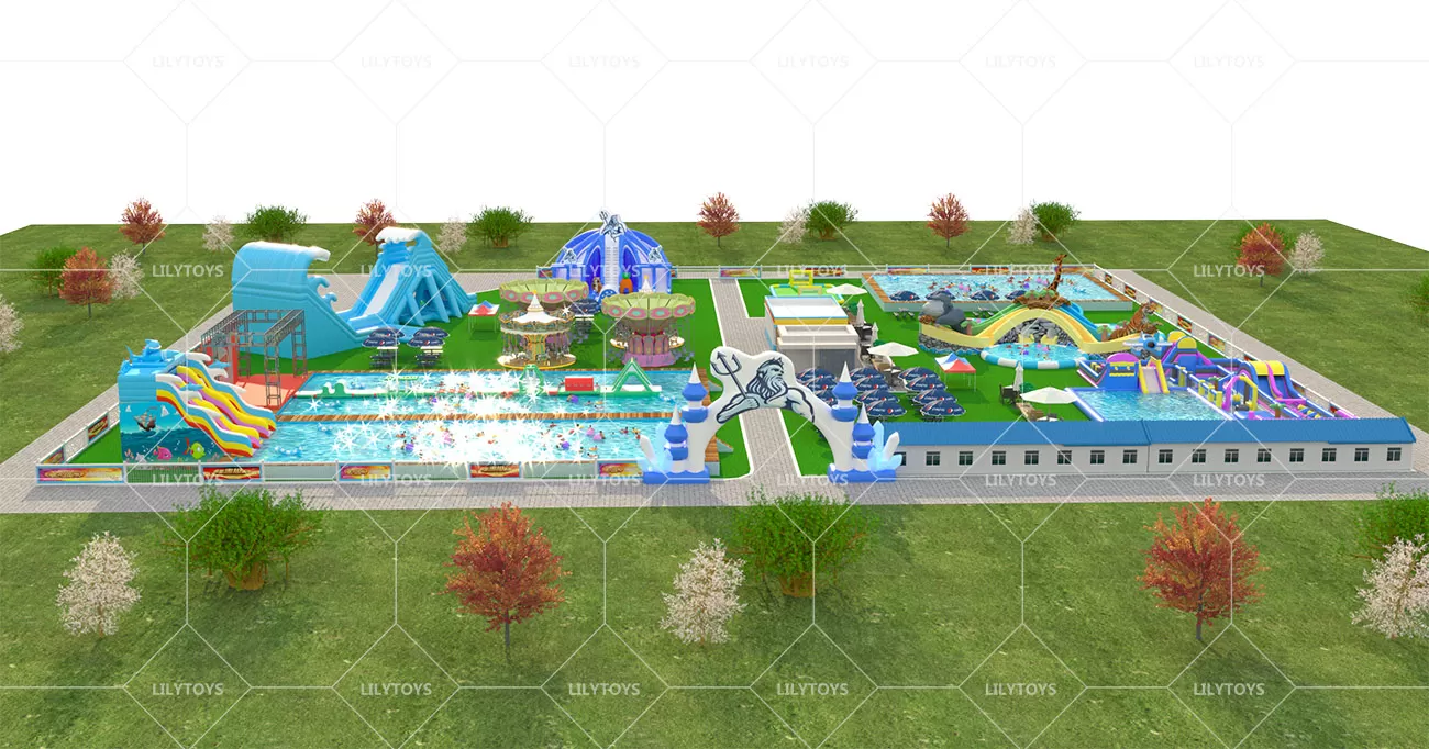 Inflatable ground Water park -09