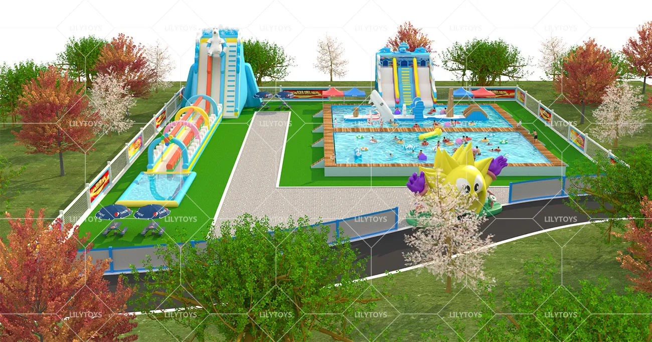 Inflatable ground Water park -10