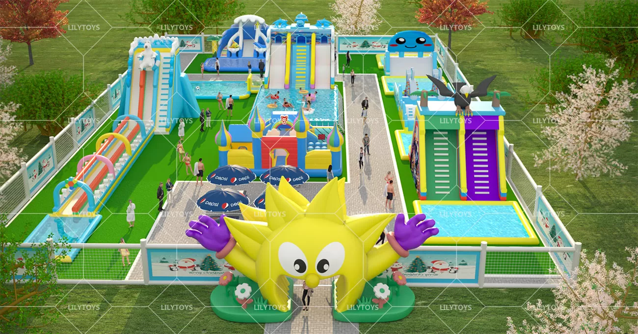 Inflatable ground Water park -13