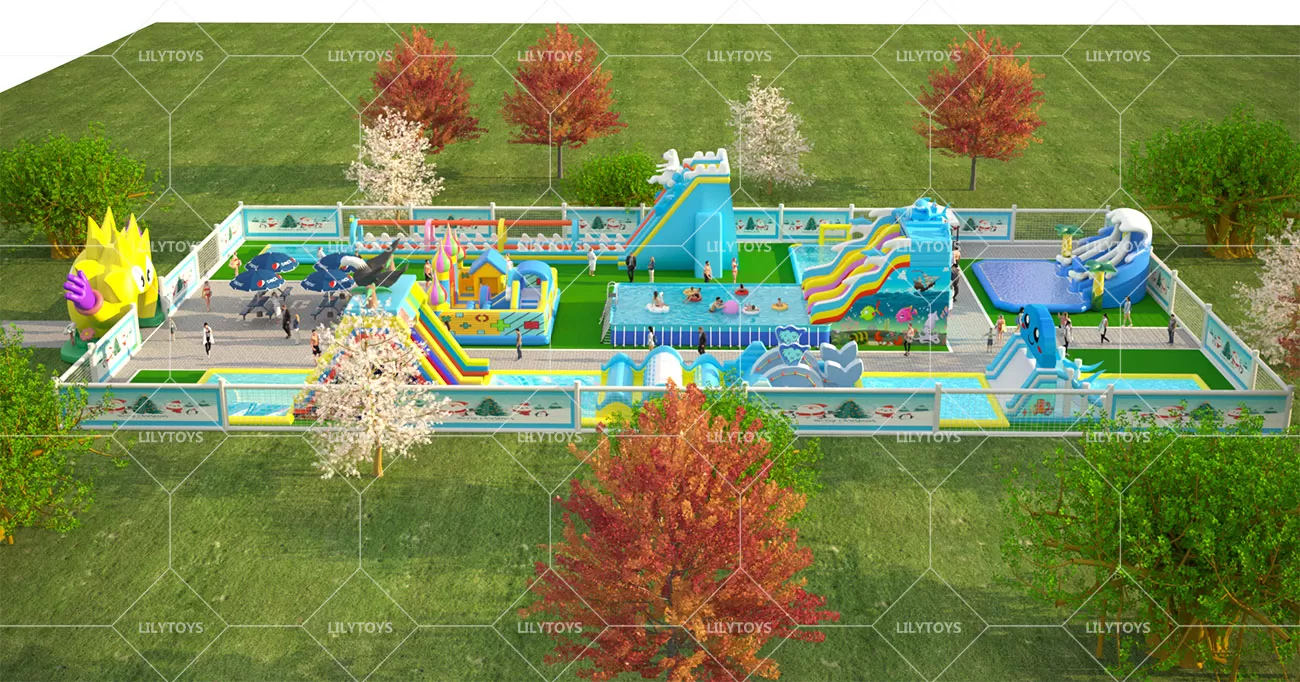 Inflatable ground Water park -13