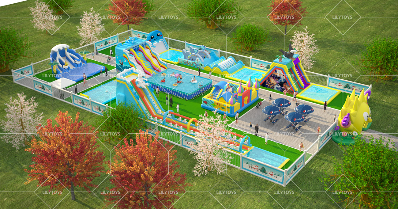 Inflatable ground Water park -13