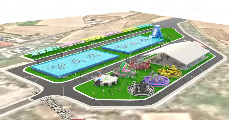 Inflatable ground Water park -15